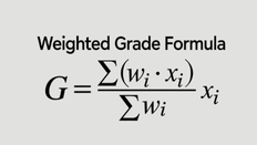 Weighted grade formula for calculating final grades