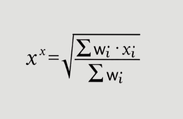 Weighted mean formula for grade calculation