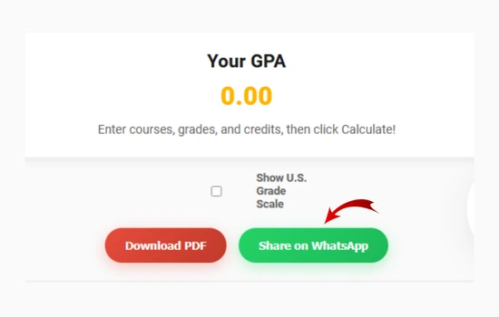 Share your GPA result on WhatsApp